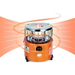 Caynel 2 in 1 Portable Propane Heater and Stove, Outdoor Camping Liquefied Gas Stove, Ice Fishing Hiking Hunting Survival Emergency Tent Multifunctional Handheld Heater（Grey）