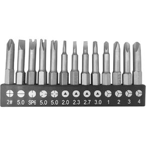 13Pcs Special Shape Screwdriver Insert Bit Set, Hex Shank Durable CR-V Steel Screwdriver bits with Phillips, Triangle, Slotted, Y-Type, U-Type, Inner Cross, 3-Points (50 mm / 2 inch)