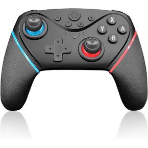 Switch Controller Pro, Wireless Controller for Switch, Switch Lite and OLED, Switch Joystick with RGB lights, Programmable function, Turbo, Gyro Axis and Dual Shock (spider)