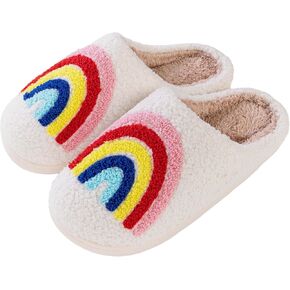 Obosoyo Slippers Women Strawberry Men House Fuzzy Plush Shoes Funky Cute Design Fun Slipper Unisex Comfy Bedroom Soft Warm Slipper Indoor Non-slip Slip-On