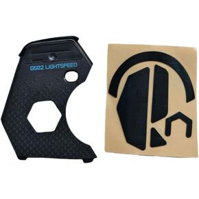 Back Counterweight Cover and Mouse Feet Replacement for Logitech G502 Lightspeed Wireless Gaming Mouse Black