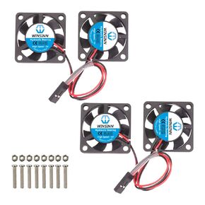 WINSINN 30mm Dual Cooling Fan 3007 3.3V 5V, Works with Raspberry Pi iUniker Brushless Hydraulic Bearing 30x7mm (Pack of 4Pcs)