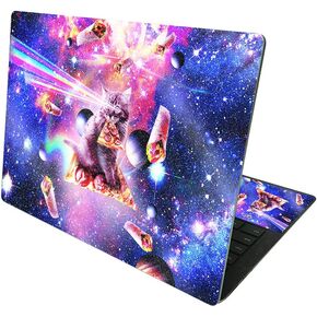 MightySkins Glossy Glitter Skin Compatible with Microsoft Surface Laptop 4 13.5" - Space Axolotl Ride | Protective, Durable Textured Glossy Glitter Finish | Easy to Apply | Made in The USA