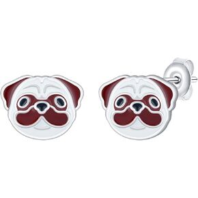 SVODEA Dalmatian Earrings 925 Sterling Silver Dog Stud Earrings Cute Animal Dog Jewelry Gifts for Girls Women Dog Lover