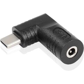 PNGKNYOCN DC 3.5mm x 1.35mm to USB C Adapter,90 Degree DC to PD 65W USB Type C Male Power Plug Charge Adapter Compatible for Laptop Phone