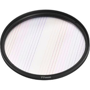 Andoer 77mm Rainbow Streak Lens Filter Special Effects Anamorphic Optical Glass Filter for DSLR Cameras