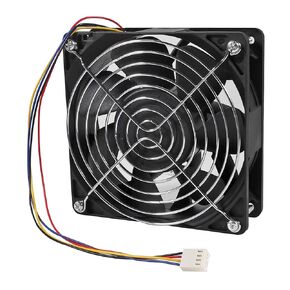 1Pack 12038 120mm x 38mm PWM Computer PC Case Fan 12V 4pin 5300rpm High Airflow Duall Ball DC Brushless Cooling Fan PC Computer CPU Case Miner Exhaust Ventilation Fan with Metal Guard Grill