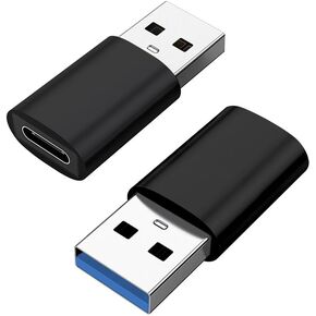 C Charger Car Adapter to USB Adapter, 2-Pack Type A to Type C Adapter USB Type C to USB, C Type to USB Adapter Plug Replacement for Samsung S22 Ultra, S24 Plus Accessories