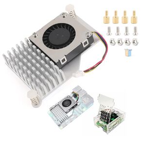Official Active Cooler Replacement for Raspberry Pi 5 Cooling Fan Radial Blower and Aluminum Heat Sink Pi 5 Heat Sink Pi 5 Heat Fan with Thermal Tape with Repair Tools