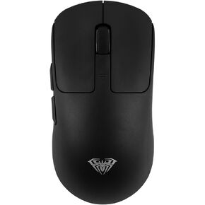 ماوس لاسلكي Aula SC680، ماوس ألعاب مريح، مع مستشعر PAW3395 قابل للتعديل، 26000 نقطة في البوصة، شريحة BK3633، توصيلات BT 5.0/2.4 جيجا هرتز/سلكية، بطارية 500 مللي أمبير في الساعة لأجهزة Win/Mac/PC/الكمبيوتر المحمول (أبيض) in Kuwait