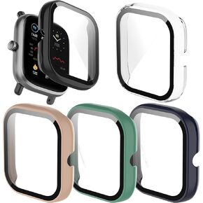 ECSEM Protective Case Compatible with Amazfit GTS 2 Mini Screen Protector,All-Around Case Hard PC Bumper Full Cover Shell Smartwatch Accessory Coverage Cases for Amazfit GTS 2 Mini (Not for GTS 2)