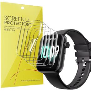 Compatible for FITVII HM78 Smart Watch Screen Protector, [6 Pack] Full Coverage TPU Clear Film Compatible for FITVII, MorePro HM78 1.83" Fitness Activity (6 Pack)