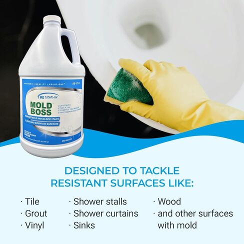 مولد بوس (عبوة من قطعتين) | مزيل بقع العفن والعفن الاحترافي، منظف | يزيل بقع الماء العسر والكالسيوم وزبدة الصابون والمزيد | آمن على جميع الأسطح | الدرجة التجارية in Kuwait
