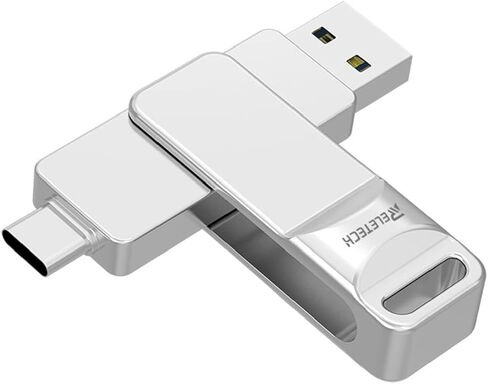 محرك فلاش USB C مزدوج بسرعة تصل إلى 150 ميجابايت/ثانية مع سلسلة مفاتيح - 2 في 1 OTG USB 3.2 GEN 1 Type-C Thumb Memory Stick لهواتف Android USB-C وMacBook وiPad وأجهزة الكمبيوتر (Z20، 32، جيجابايت) in Kuwait