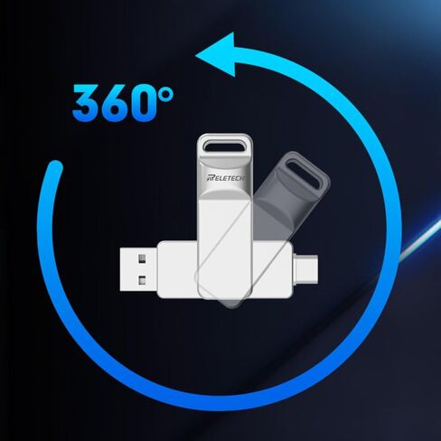 محرك فلاش USB C مزدوج بسرعة تصل إلى 150 ميجابايت/ثانية مع سلسلة مفاتيح - 2 في 1 OTG USB 3.2 GEN 1 Type-C Thumb Memory Stick لهواتف Android USB-C وMacBook وiPad وأجهزة الكمبيوتر (Z20، 32، جيجابايت) in Kuwait