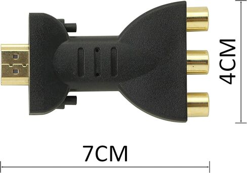 محول YAODHAOD HDMI-3RCA HDMI ذكر إلى 3 RCA أنثى مركب فيديو صوت VA محول محول مناسب لأجهزة HDTV DVD ومعظم أجهزة عرض LCD (أحمر، أبيض، أصفر) in Kuwait