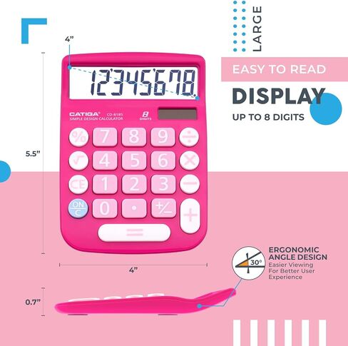 Desktop 12-Digit Business Calculator with Dual Power, Solar and Battery, for Basic Calculations, Desk Calculators for School or Office Small in Saudi Arabia
