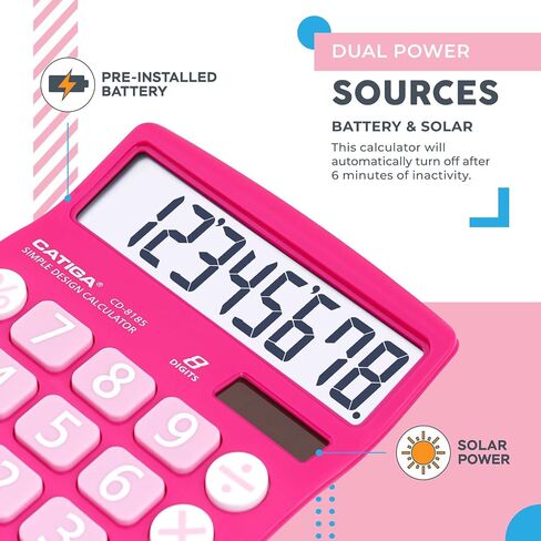 Desktop 12-Digit Business Calculator with Dual Power, Solar and Battery, for Basic Calculations, Desk Calculators for School or Office Small in Saudi Arabia