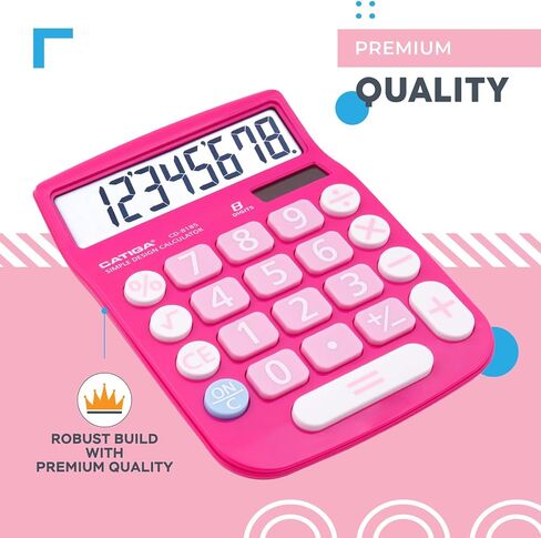 Desktop 12-Digit Business Calculator with Dual Power, Solar and Battery, for Basic Calculations, Desk Calculators for School or Office Small in Saudi Arabia
