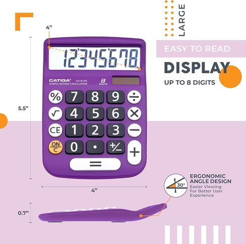 Desktop 12-Digit Business Calculator with Dual Power, Solar and Battery, for Basic Calculations, Desk Calculators for School or Office Small in Saudi Arabia