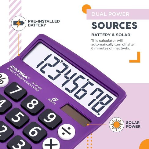 Desktop 12-Digit Business Calculator with Dual Power, Solar and Battery, for Basic Calculations, Desk Calculators for School or Office Small in Saudi Arabia
