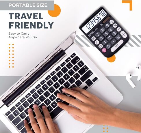 آلة حاسبة مكتبية للأعمال مكونة من 12 رقمًا مع طاقة مزدوجة وطاقة شمسية وبطارية، لإجراء العمليات الحسابية الأساسية، وآلات حاسبة مكتبية للمدرسة أو المكتب صغير in Kuwait
