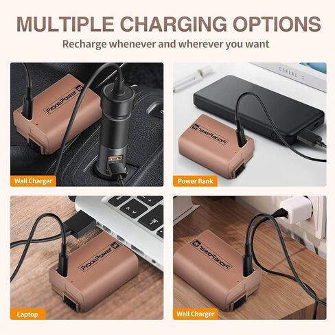 Pickle Power 2 Pack NP-FW50 Battery with Type-C Fast Charging for Sony A7S II, A7R II, ZV-E10, A7, A7S, A7R, A6500, A6400, A6300, A6000, A5100, A5000, RX10, NEX-3, NEX-5 in Saudi Arabia
