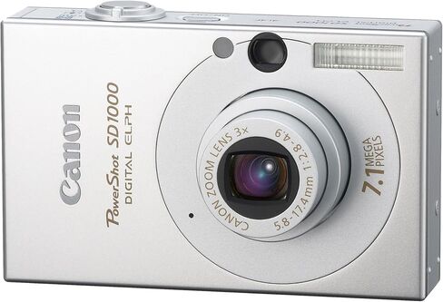كاميرا Canon PowerShot SD1000 7.1MP الرقمية Elph مع تكبير بصري 3x (فضي) (متجدد) in Saudi Arabia