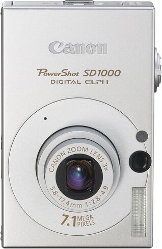 كاميرا Canon PowerShot SD1000 7.1MP الرقمية Elph مع تكبير بصري 3x (فضي) (متجدد) in Saudi Arabia