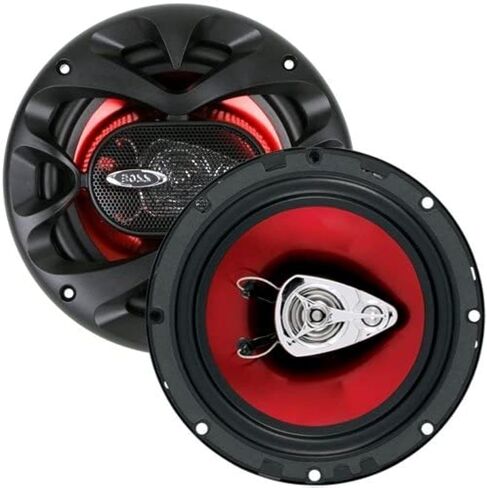 Boss CH6530 Chaos Exxtreme 6.5" 300W 3-Way Car Coaxial Audio Speakers and CH4630 4" x 6" 250W 3-Way Car Audio Coaxial Speakers Stereo Red 4 Ohm in Saudi Arabia