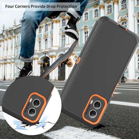 Rugged Phone Case for Moto G Power 5G 2024, with Belt Clip Holster & Kickstand Heavy Duty Shockproof Protective Full Body Case Cover for Moto G Power 2024 5G Phone (Orange) in Kuwait