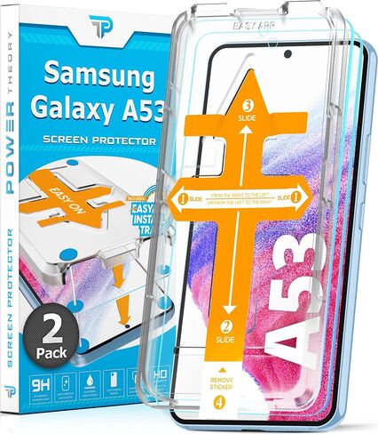 Power Theory compatible with Samsung Galaxy S24 Ultra Privacy Screen Protector Tempered Glass [Ultra 9H Hardness], 2 Pack, Anti-Spy, Easy Install Kit, 99% HD Bubble Free Clear, Case Friendly in Saudi Arabia