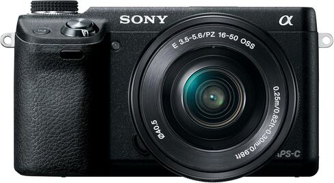Sony NEX-6L/B Mirrorless Digital Camera with 16-50mm Power Zoom Lens and 3-Inch LED (Black) (Renewed) in Saudi Arabia