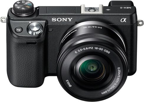 Sony NEX-6L/B Mirrorless Digital Camera with 16-50mm Power Zoom Lens and 3-Inch LED (Black) (Renewed) in Saudi Arabia
