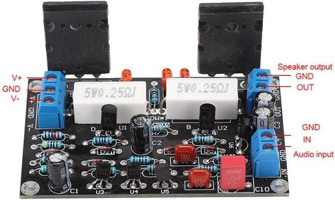 2SC5200 & 2SA1943 مكبر كهربائي مجلس تيار مستمر 10 45 فولت 150 واط ثنائي القناة الرقمية مكبر كهربائي الصوت مجلس سعة كبيرة مجلس لوحة دوائر كهربائية in Saudi Arabia