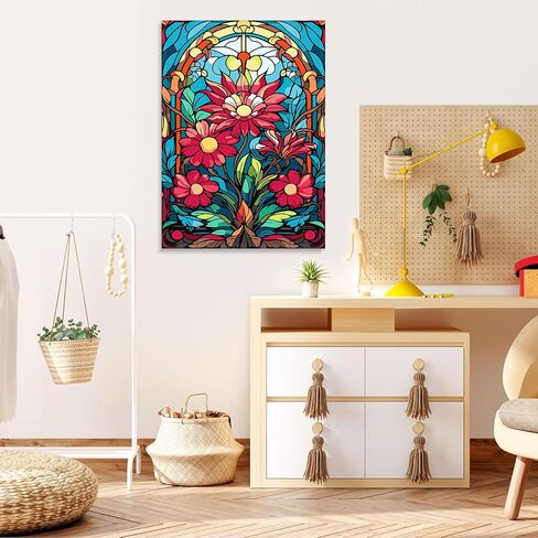 مجموعات الطلاء المؤطرة بالأرقام من MOGTAA للبالغين المبتدئين، طلاء المناظر الطبيعية حسب الرقم للبالغين على قماش مؤطر، مجموعات الطلاء الزيتي DIY المصنوعة يدويًا بإطار خشبي (12 × 16 بوصة) in Kuwait