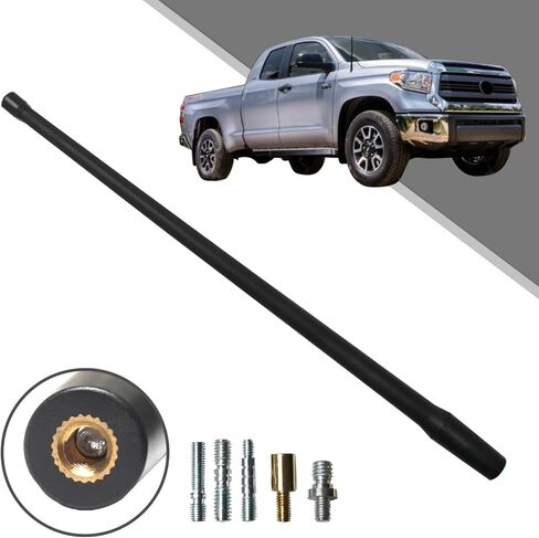 هوائي بديل مطاطي مرن 13 بوصة لسيارة Toyota Tundra Trunk 2014-2018، استقبال FM/AM الأمثل. in Kuwait