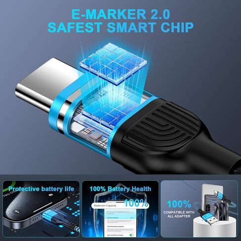 كابل شاحن USB A إلى USB C سلك شحن سريع 6FT لهاتف iPhone 16 Pro/16 Pro Max/15/15 Pro Max/Plus، 3 عبوات 3.1A Android USB C شاحن هاتف سلك مضفر لهاتف Samsung Galaxy S24 Ultra/S23/S22/A35/ A55/A15 in Saudi Arabia