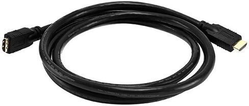 كابل HDMI عالي السرعة Monoprice - CL2، وصلة ذكر إلى أنثى، 24AWG، 3 أقدام، أسود - السلسلة التجارية in Saudi Arabia