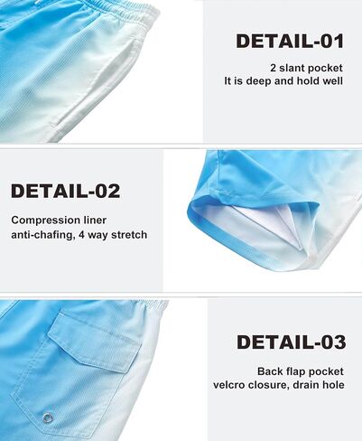 APTRO Men's Quick Dry 2 in 1 Swim Trunks with Compression Liner Swimsuit Swim Shorts Bathing Suits#343 2XL in Saudi Arabia