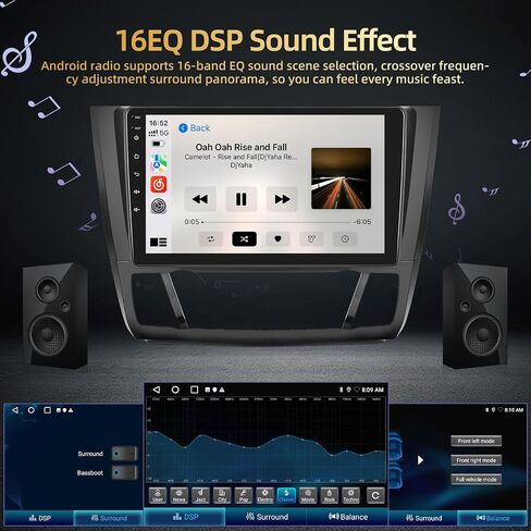 EKAT Android Car Stereo for BMW 1 Series E88 E82 E81 E87 2008-2012 - 2+64G مدمج Carplay لاسلكي وAndroid Auto - راديو بشاشة تعمل باللمس 9 بوصة مع WiFi وGPS وEQ وSWC + AHD كاميرا احتياطية وميكروفون in Saudi Arabia
