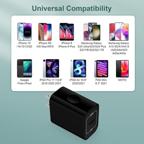 كتلة شحن سريعة Android لهاتف Motorola razr/Edge 2024، Moto G Stylus 2024، razr 50 Ultra، شاحن حائط USB C بقدرة 20 وات، قابس شحن من النوع C لهاتف Samsung Galaxy Z Flip 6/Z Fold 6/Watch 7/A15/A35/S24/ S23 in Kuwait