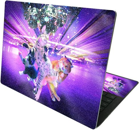 MightySkins Glossy Glitter Skin Compatible with Microsoft Surface Laptop 4 13.5" - Space Axolotl Ride | Protective, Durable Textured Glossy Glitter Finish | Easy to Apply | Made in The USA in Saudi Arabia