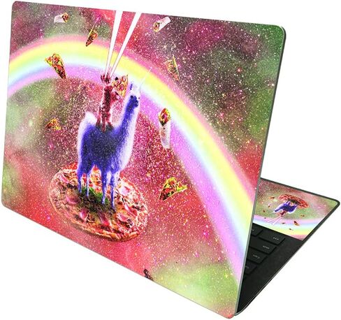 MightySkins Glossy Glitter Skin Compatible with Microsoft Surface Laptop 4 13.5" - Space Axolotl Ride | Protective, Durable Textured Glossy Glitter Finish | Easy to Apply | Made in The USA in Saudi Arabia