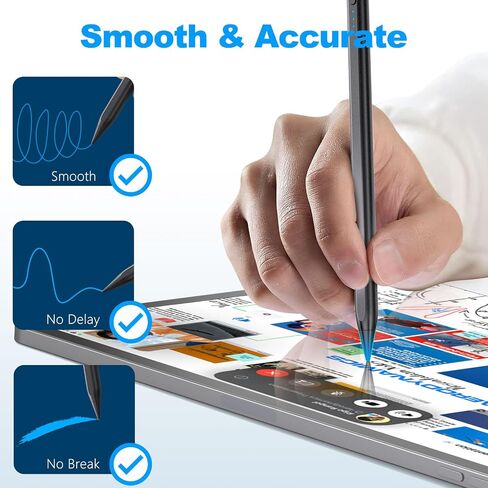 6 قطع نصائح بديلة لقلم SENMO iPad (أسود) in Saudi Arabia