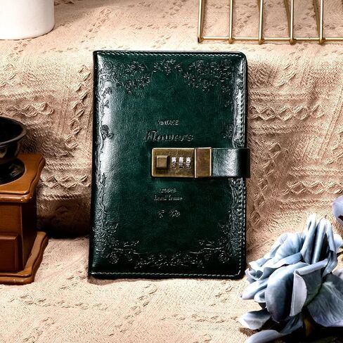 CAGIE Diary with Lock for Women Lockable Secrets Journal , Embossed Design Ruby Red Cover, 120 GSM 224 Pages Thick Refillable Journal with Lock for Adults Kids in Saudi Arabia
