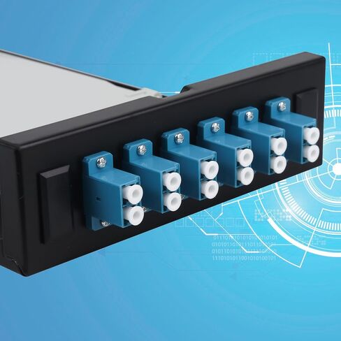 6 قارنات توصيل أحادية الوضع مزدوج LC 12 كابلات أساسية من الألياف الضوئية صندوق LC UPC، حاوية ألياف مثبتة على الحائط مع مجموعة LC-UPC أحادية الوضع (تتضمن المقرنات وأسلاك التوصيل المصنوعة)، عبوتان in Saudi Arabia