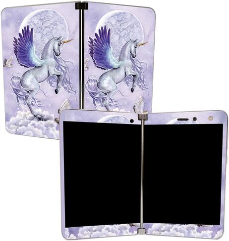 MightySkins Skin for Microsoft Surface Duo - Unicorn Utopia | Protective, Durable, and Unique Vinyl Decal wrap Cover | Easy to Apply, Remove, and Change Styles | Made in The USA in Saudi Arabia