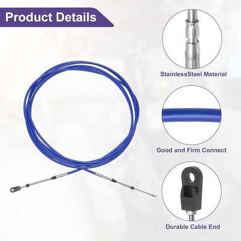 ACROPIX Universal 400cm 13FT 33C/3300 Marine Boat Throttle Shift Control Cable Blue with Fastening Head for Yamaha Outboard Engine - Pack of 2 in Saudi Arabia