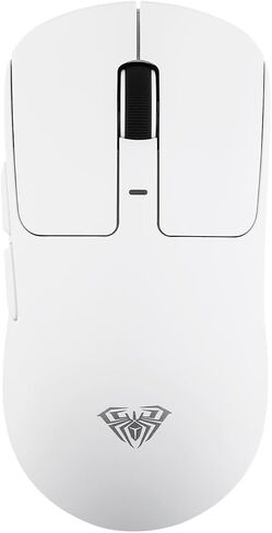 Aula SC680 Wireless Mouse, Ergonomic Gaming Mouse, with Adjustable 26000 DPI, PAW3395 Sensor, BK3633 Chipset, BT 5.0/2.4GHz/Wired Connections, 500mAh Battery for Win/Mac/PC/Laptop (White) in Saudi Arabia